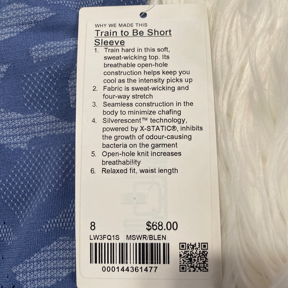 Lululemon woman’s Blue Train to Be Short Sleeve Tee Size 8 - Picture 4 of 5